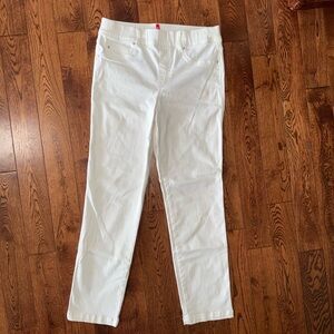 SPANX Women's Straight Leg White Jeans